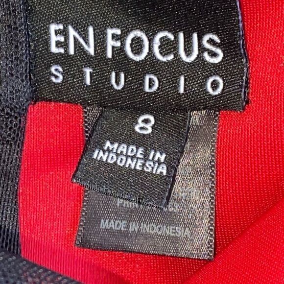 En Focus NWT Semi Formal Skater Dress Scuba Velvet Floral Vamp Romatic Goth M 8 - Picture 4 of 5